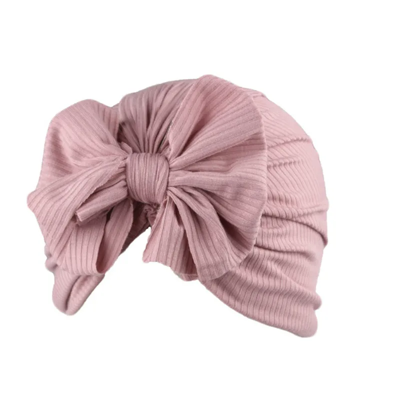 New Fashion Flower Baby Hat Newborn Elastic Baby Turban Hats for Girls 10 Colors Cotton Infant Beanie Cap 1 PC