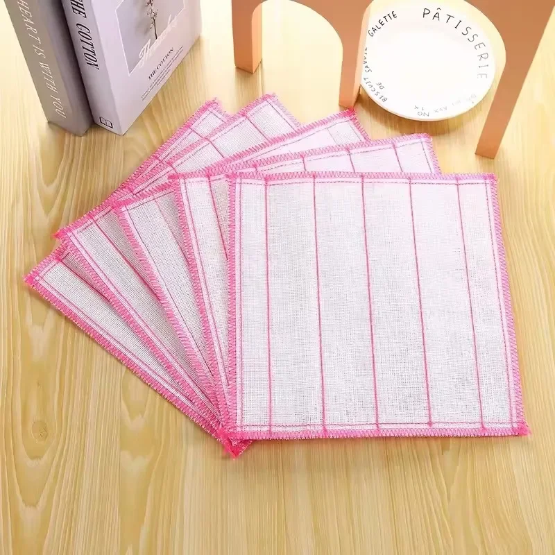 1/3/5 P CS Kitchen-specific Thickened Cotton Gauze Dishcloth Strong Water Absorption Non-stick Oil Cloth Oil Removal No Lint