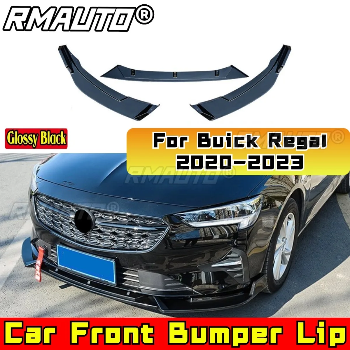

Car Front Bumper Lip Splitter Spoiler Bumper Lip Protector for Buick Regal Combat Style 2020-2023 Body Kit Car Accessories