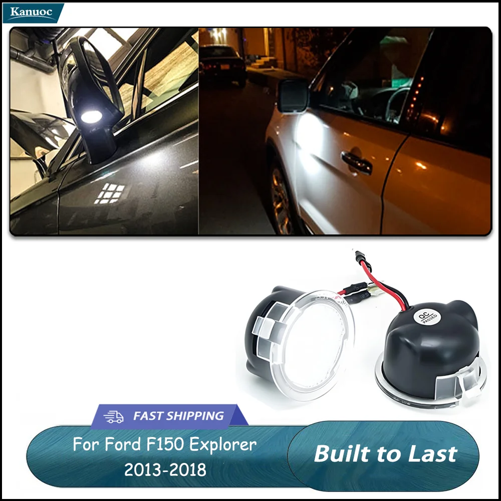 LED Side Under Mirror Puddle Light For Ford Focus C-Max Kuga Mondeo Fusion Ranger Expedition F-150 Edge S-Max Accessories