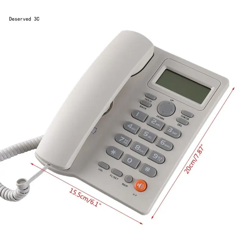 Corded Landline Telephone Desk House Phones with Large Buttons Phone KX-T2025