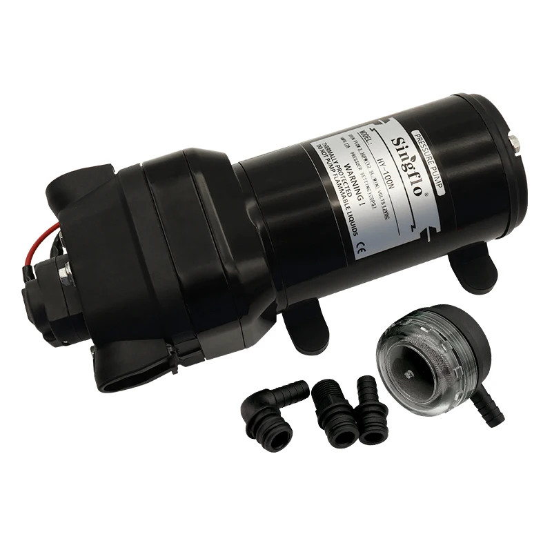 

Singflo 12V HY-100N 12V 3.3GPM 100psi High Pressure RV Water Pump