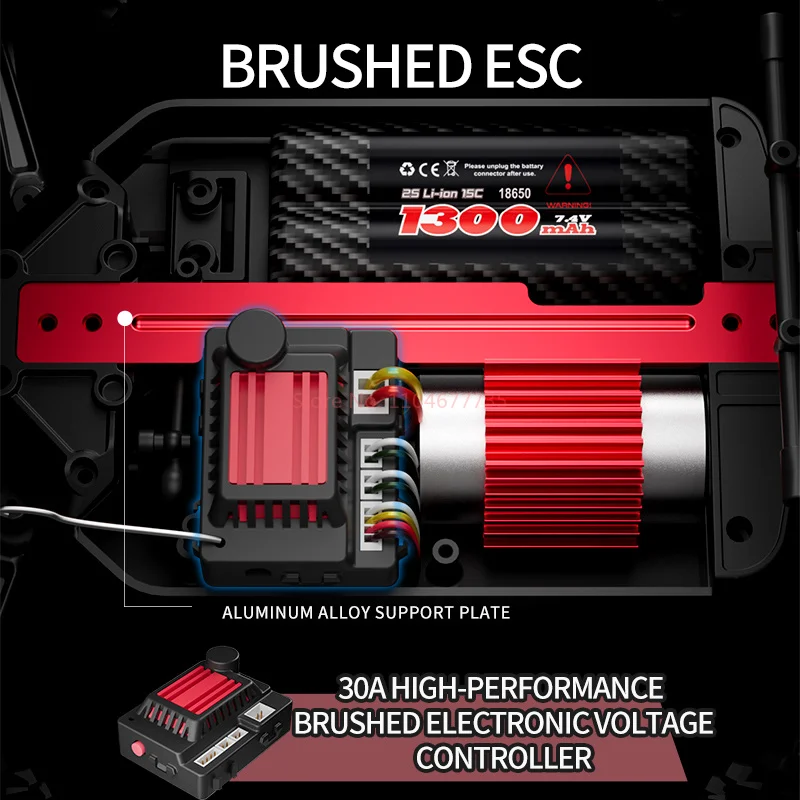 Bobcat Brush 1/16 Samochód RC 4WD Off-Road RTR Pełna Proporcjonalność Przepustnicy Wysoka Prędkość Zdalnie Sterowany Samochód Symulacyjny Zabawka Prezent dla Dzieci