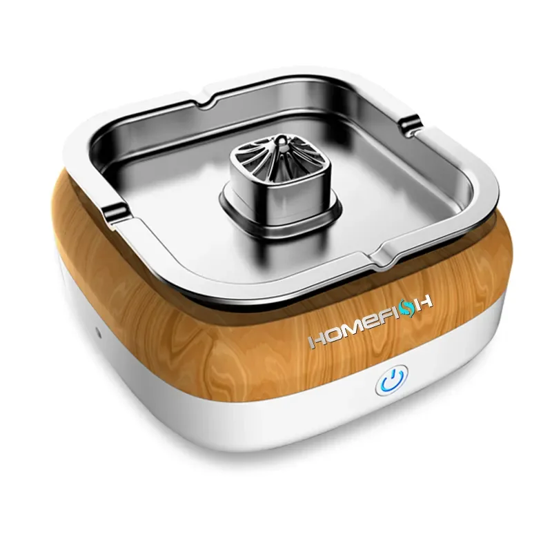 Homefish Stainless Steel Electric Multifunctional Ashtray Air Purifier HEPA Filter Long-lasting Battery Ashtray Air Purifier