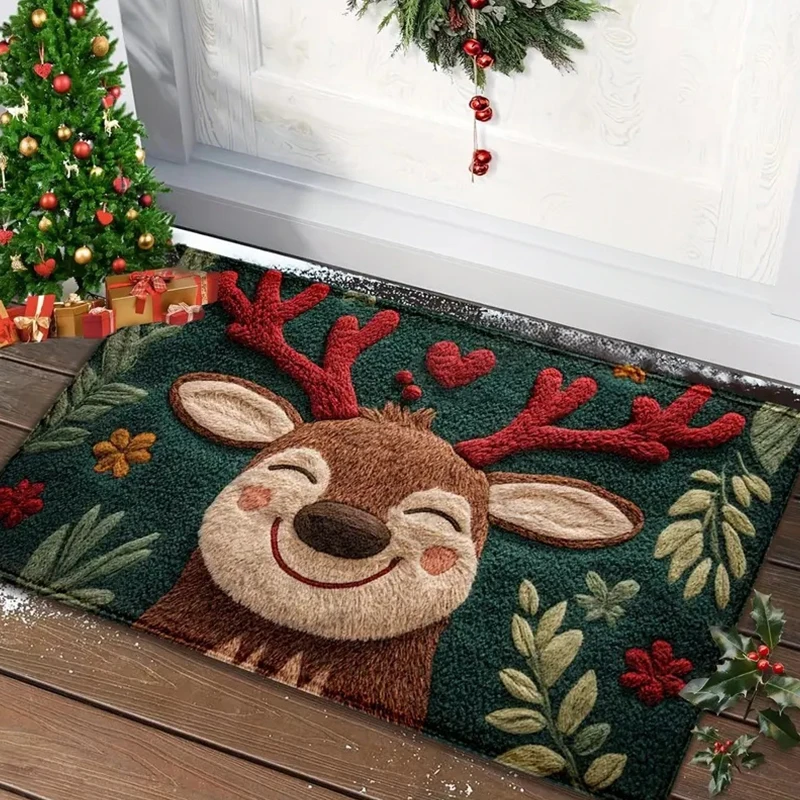 Christmas Carpet Door Merry Christmas Mat Festival Santa Claus Outdoor Decorations Home 2026 Navidad Xmas Ornament New Year 2027