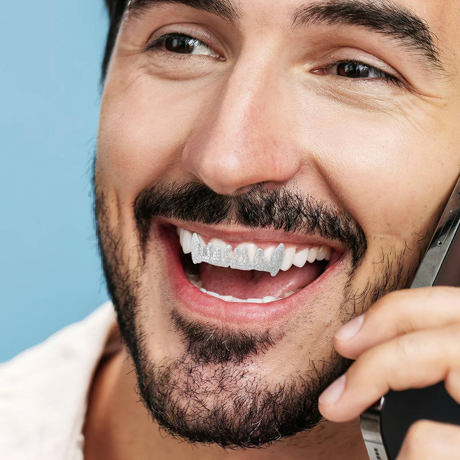 

1 комплект, колпачок для гриля в стиле хип-хоп, украшения для зубов, серебряные грили для мужчин и женщин, блестящий мундштук, аксессуары для рэпера, реквизит для косплея, стоматологический