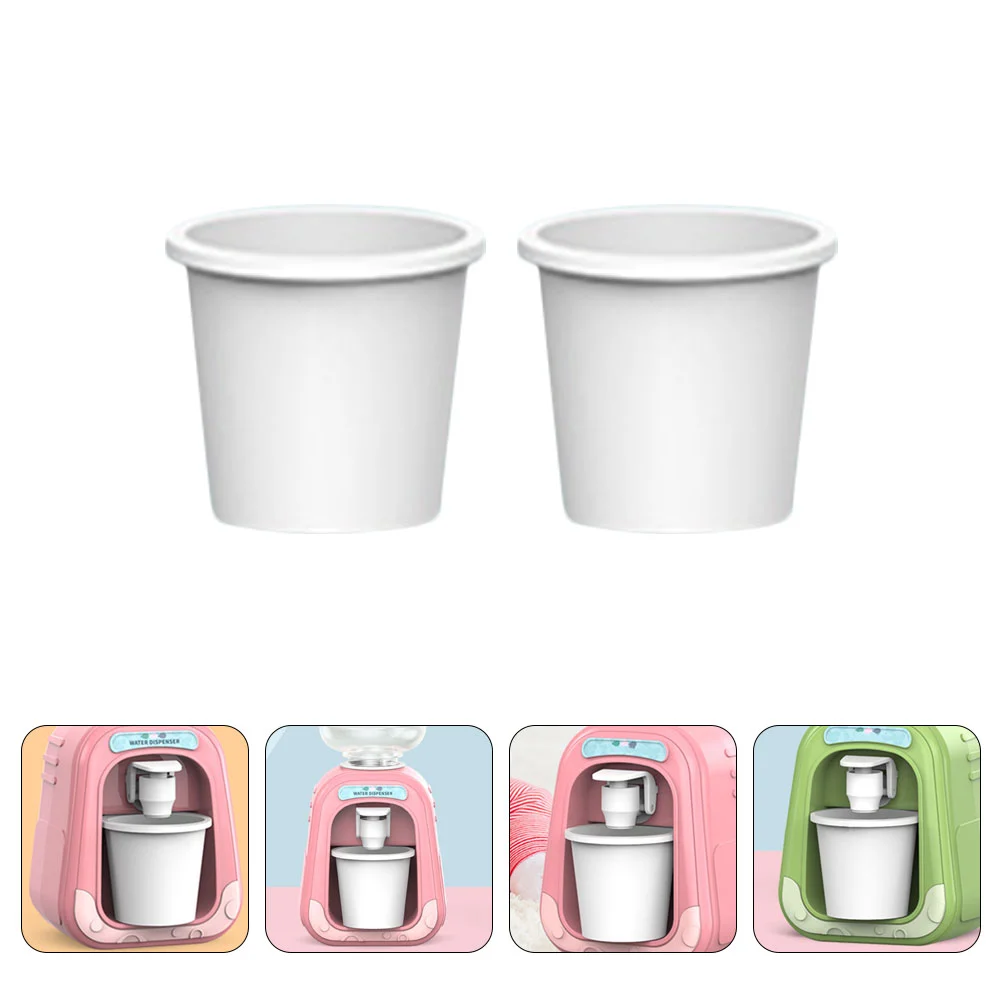 40 Pcs Children's Water Dispenser Paper Cup Toys Kids Drinking Cups Small Mini Parts