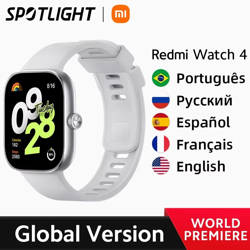 [World Premiere] Global Version Xiaomi Redmi Watch 4 Support Bluetooth Voice Call 20 Days Battery Life 150+ Sport Modes