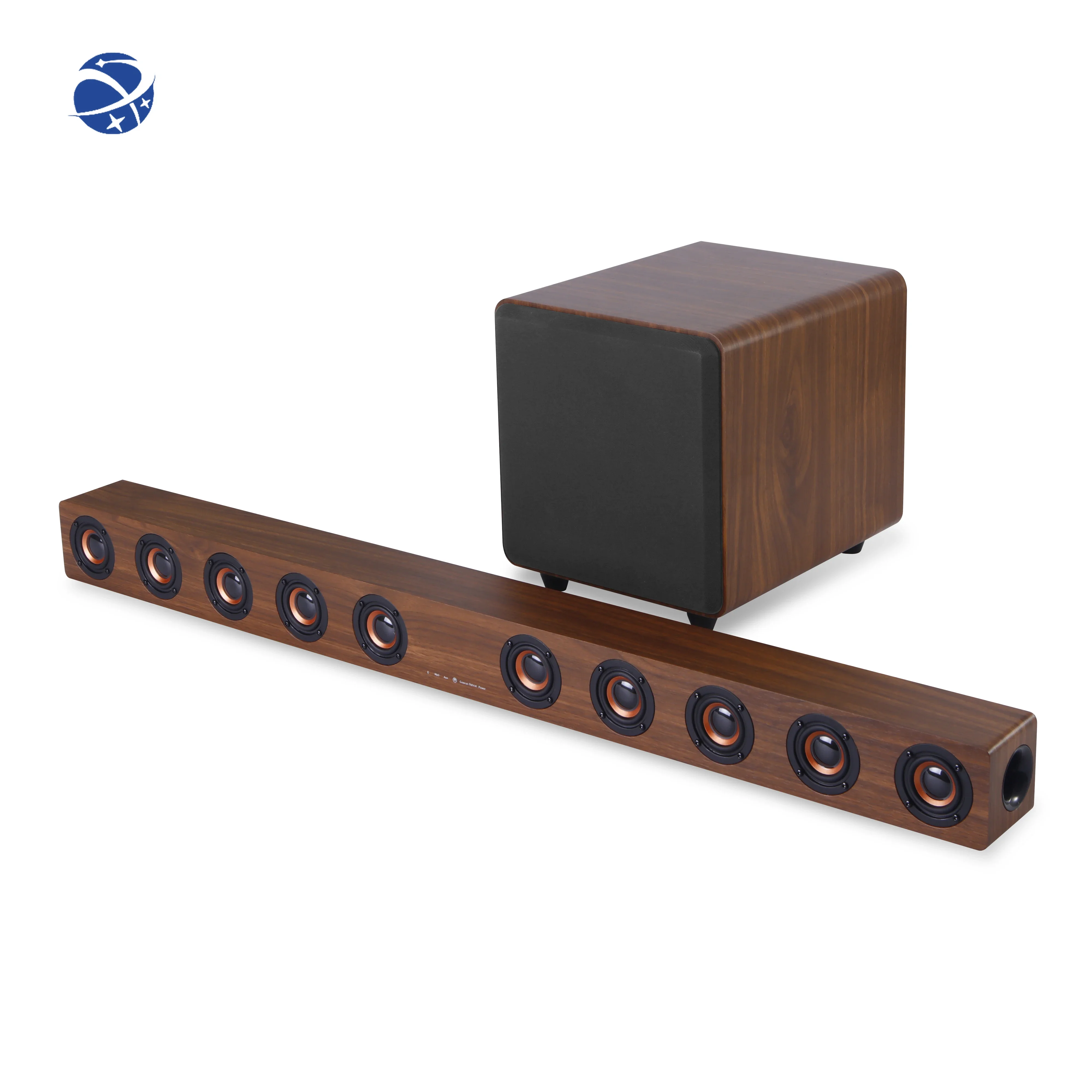 D90S Custom Hifi Wooden home theatre system Surround speakers Bass Smart 5.1 BT Wood Subwoofer Wireless Speaker Soundbar