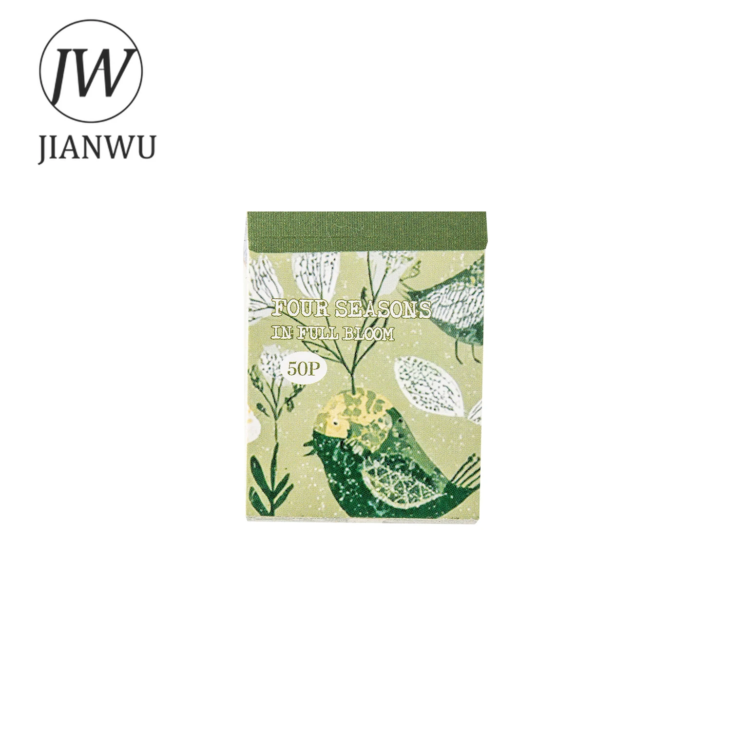 JIANWU Four Season in Bloom Series Vintage Tree Plant Flower Landscape Material Collage Sticker Book Creative Journal Stationery view 6