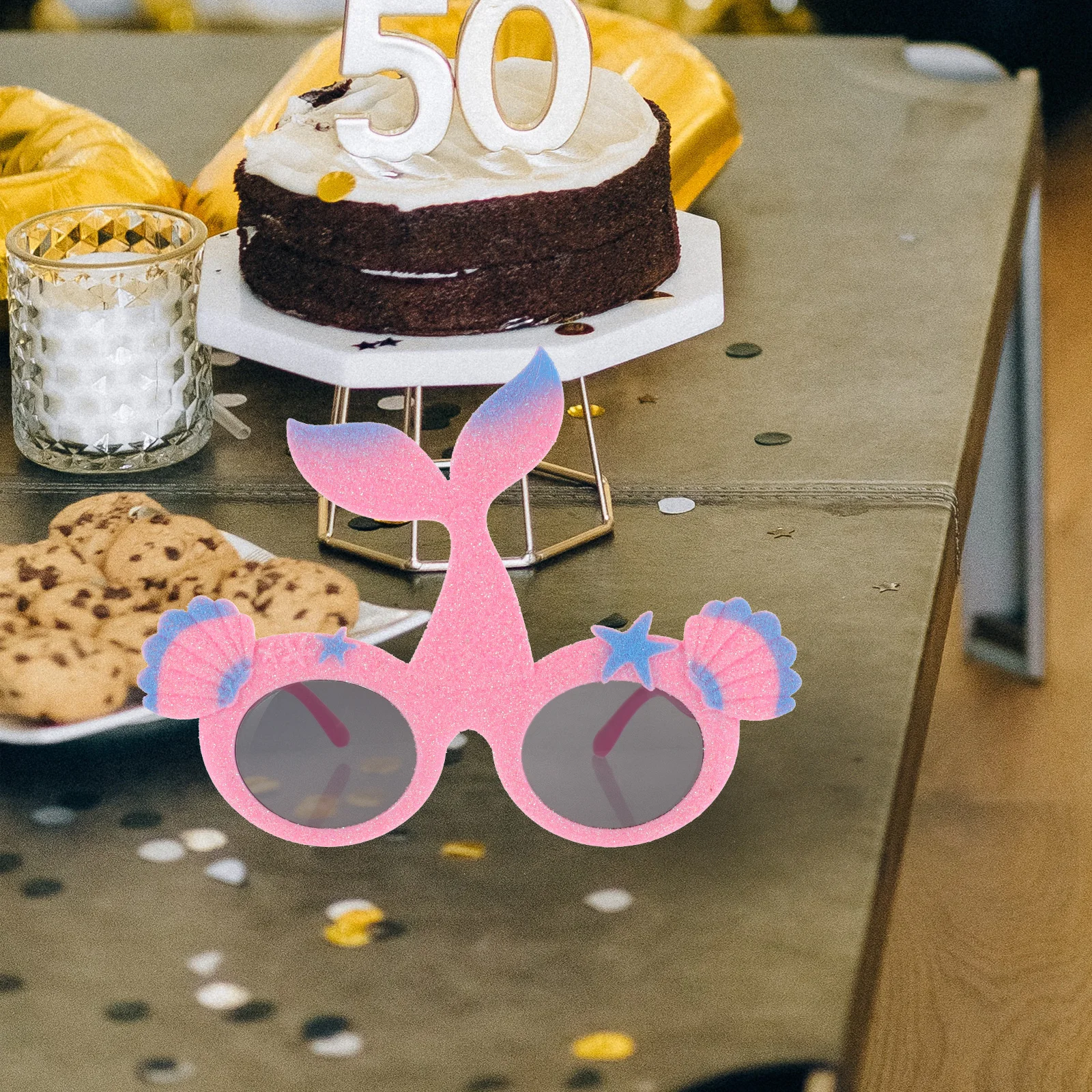 แว่นตาธีมมหาสมุทร แว่นตาปาร์ตี้นางเงือก แว่นตาสำหรับงานวันเกิด งานแต่งงาน งานแฟนซี ถ่ายรูป ของตกแต่งสไตล์ฮาวาย แว่นตาตลก