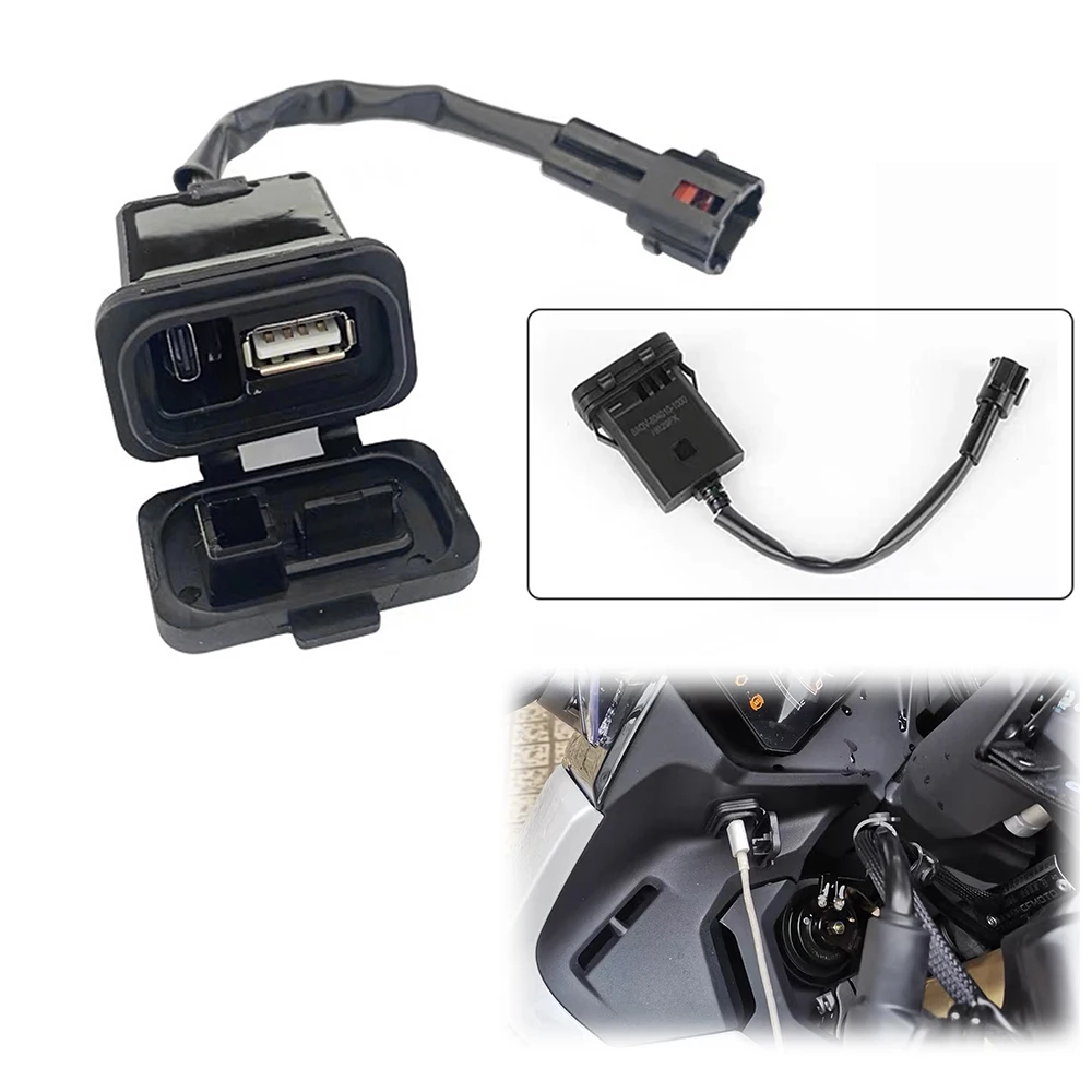 For CFMOTO 450SR SR 450 CF400-6 Converter Motorcycle waterproof USB Power Transfer Interface Socket Type-C Impulse Port Charge