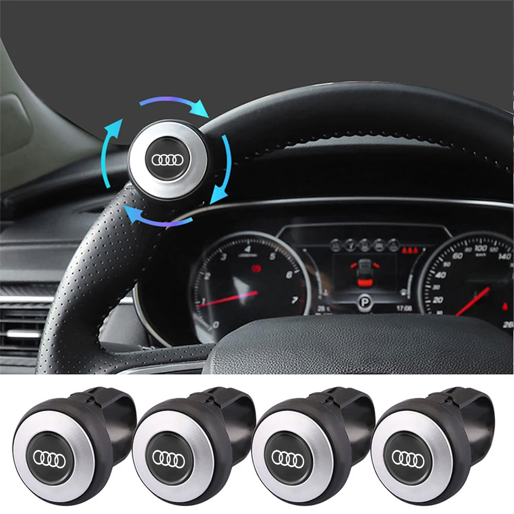 Car Turning Steering Wheel Booster Spinner Knob Valve Cap For Audi Sline A4 B7 B8 A3 8V 8L B5 A5 Q2 Q3 A6 C6 C5 C7 A1 S5 S4 RS7