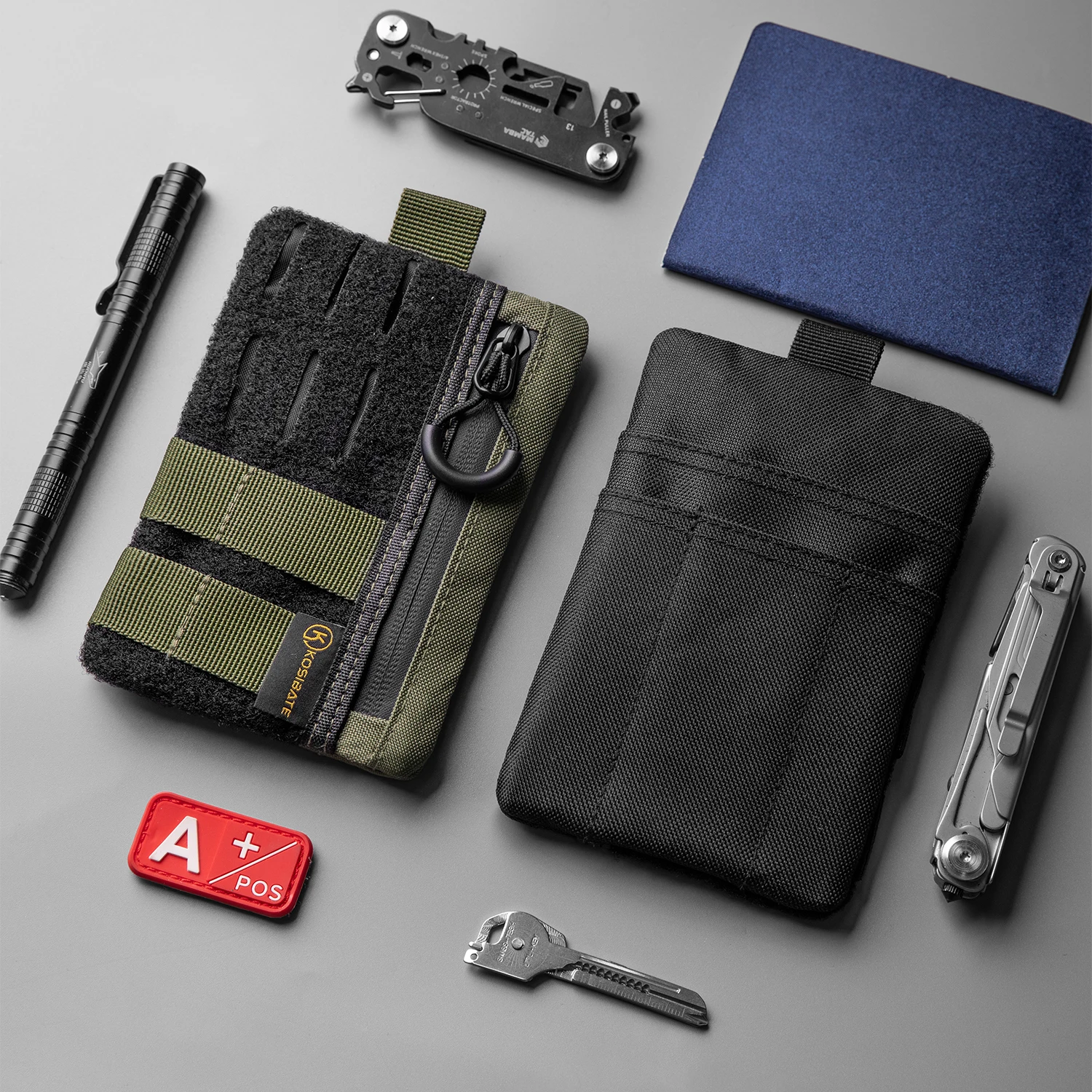 EDC-Tasche, schlanker EDC-Taschen-Organizer mit Reißverschluss, taktische Tasche für Taschenlampe, Multitool, Stift, Notebook, kompakte EDC-Ausrüstungstasche – Detail 3