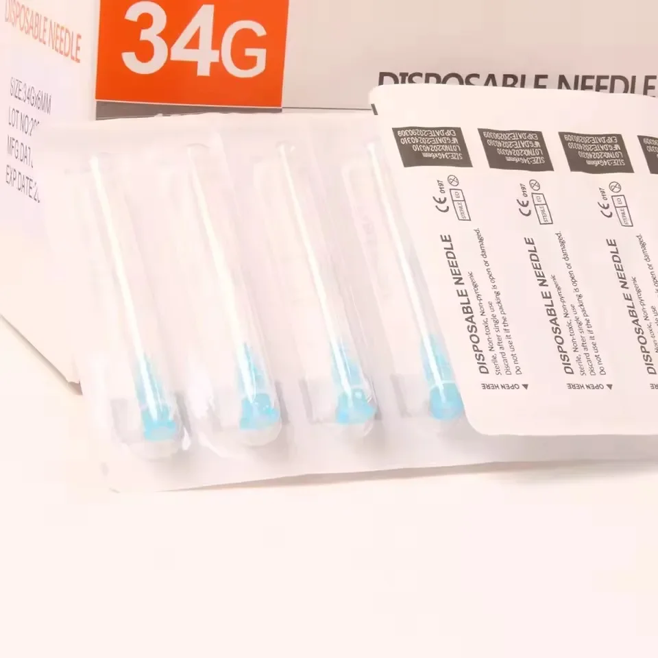 

100pcs/box Disposable Needle Sterile Painless Needle 34G 4mm 6mm 8mm 13mm