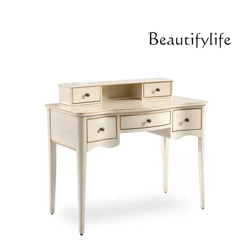 

Simple and stylish dresser bedroom dresser storage cabinet combination European solid wood dresser