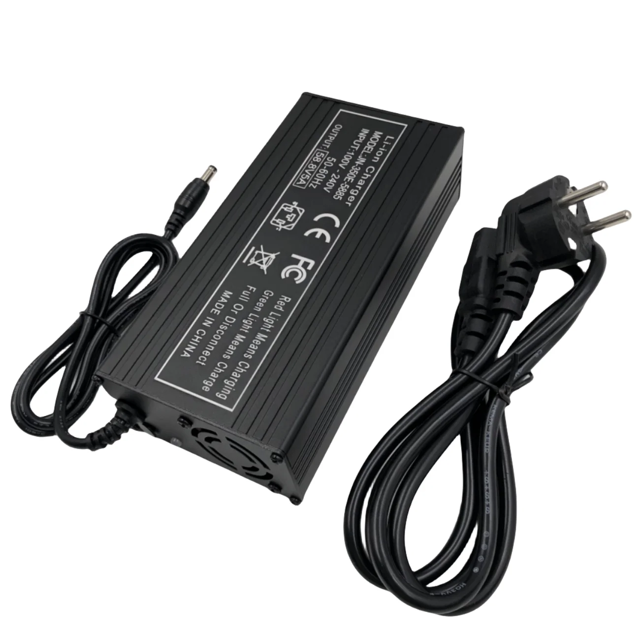 58.8V5A Battery Charger For 14S 52V/48V Li-ion Battery lithium battery Strong with cooling fan fast charger Metal Shell