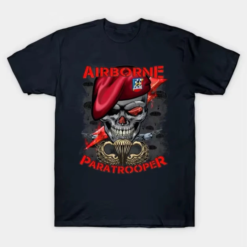 US Army Airborne Paratrooper T-Shirt New 100% Cotton O-Neck Summer Short Sleeve Casual Mens T-shirt Size S-3XL