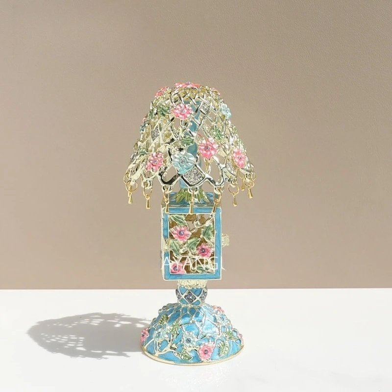 European Alloy Enamel Color Retro Lamp Decorative Box Jewelry Box Creative Adornos Para Casa Home Decor  Living Room Decoration