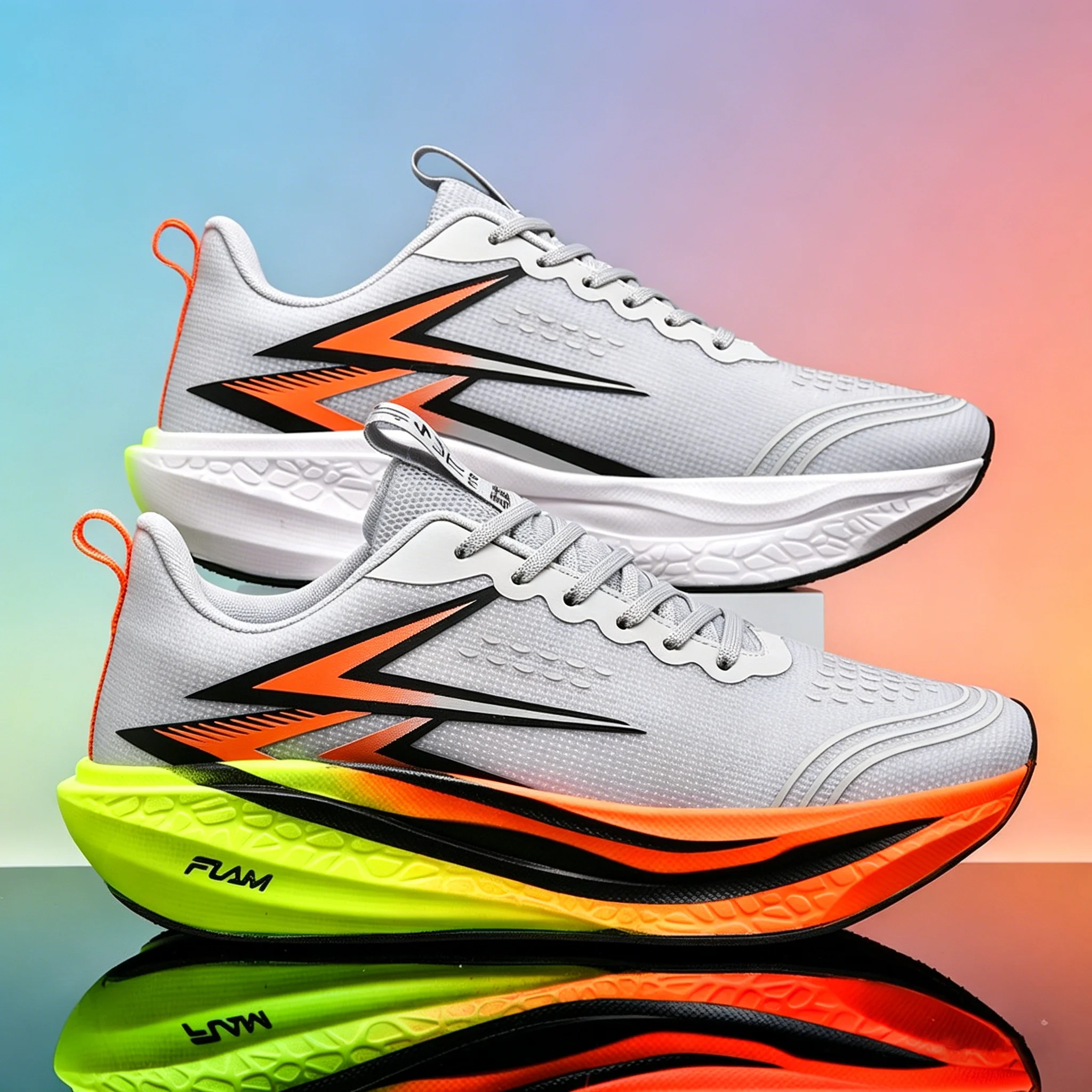 

Carbon board running shoes for men and women, mesh breathable shock-absorbing body, professional marathon sports shoes