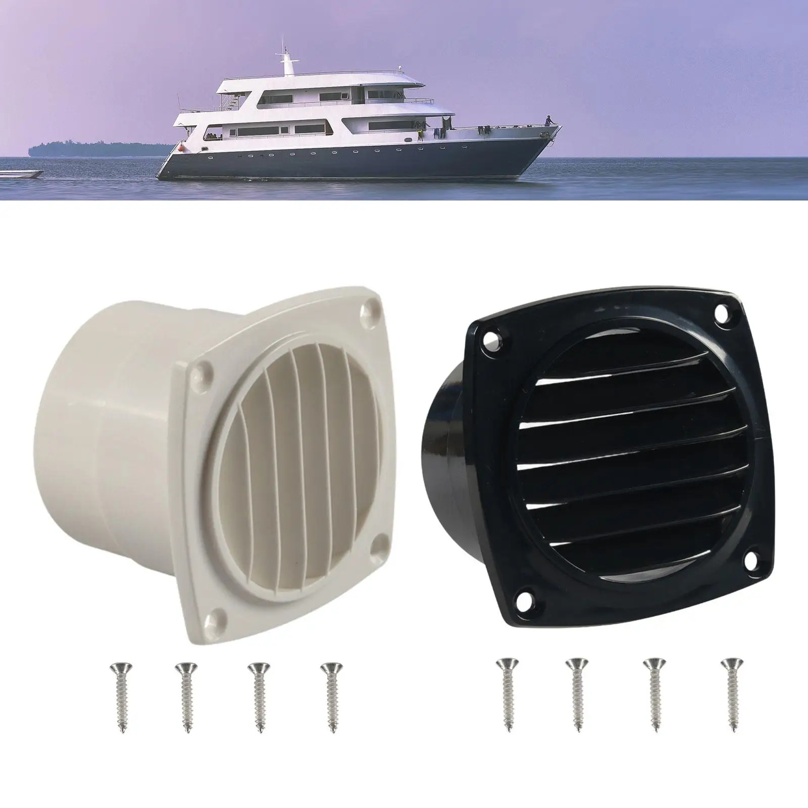 7.3cm RV Slotted Louvered Hose Vent Sturdy Spare Parts Marine Air Vent Cover