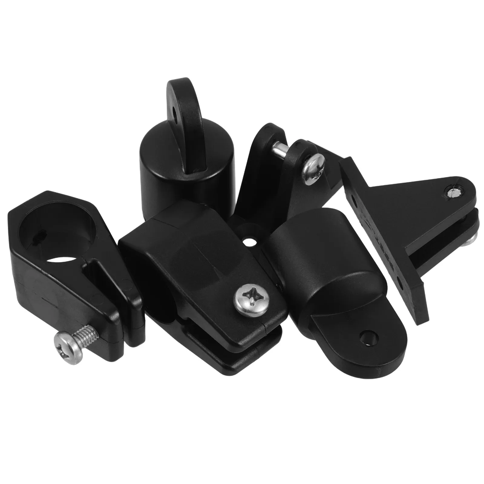 6Pcs Marine Grade Bimini Top Jaw Slide with Cap Eye End for Canopy Support Lightweight Easy Install Boat Yacht Deck Fittings