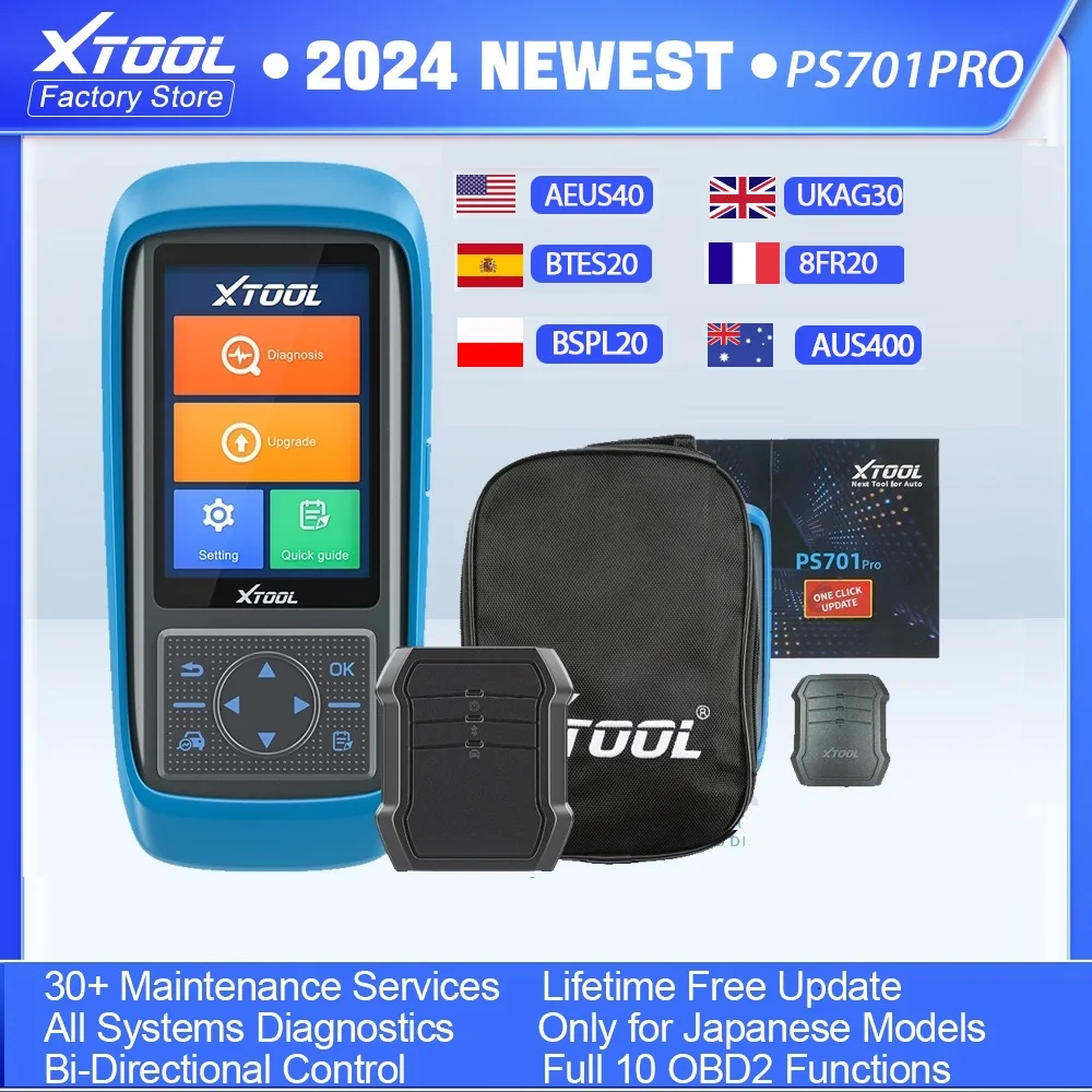 

XTOOL PS701PRO All Systems Diagnostic Tool for Japanese Vehicles 30 Reset Service with Bi-directional Control Free Update