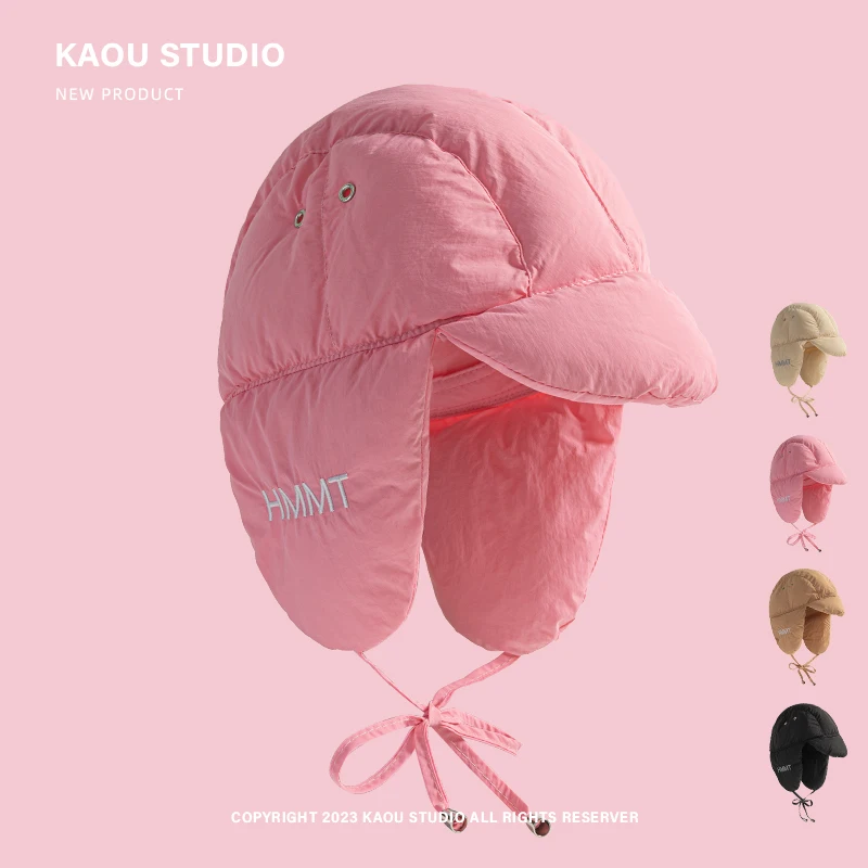 

Thin and light solid color Lei Feng hat, men's and women's ear protectors, ski riding, versatile, cold-proof and warm pilot hat