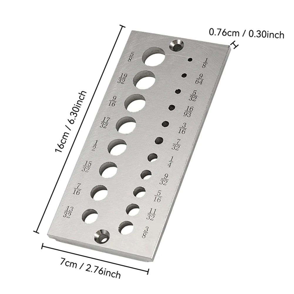 Woodworking Dowel Maker Plate Tool for Accurate Drilling Compatible with For imperial and Metric Measurements Metal