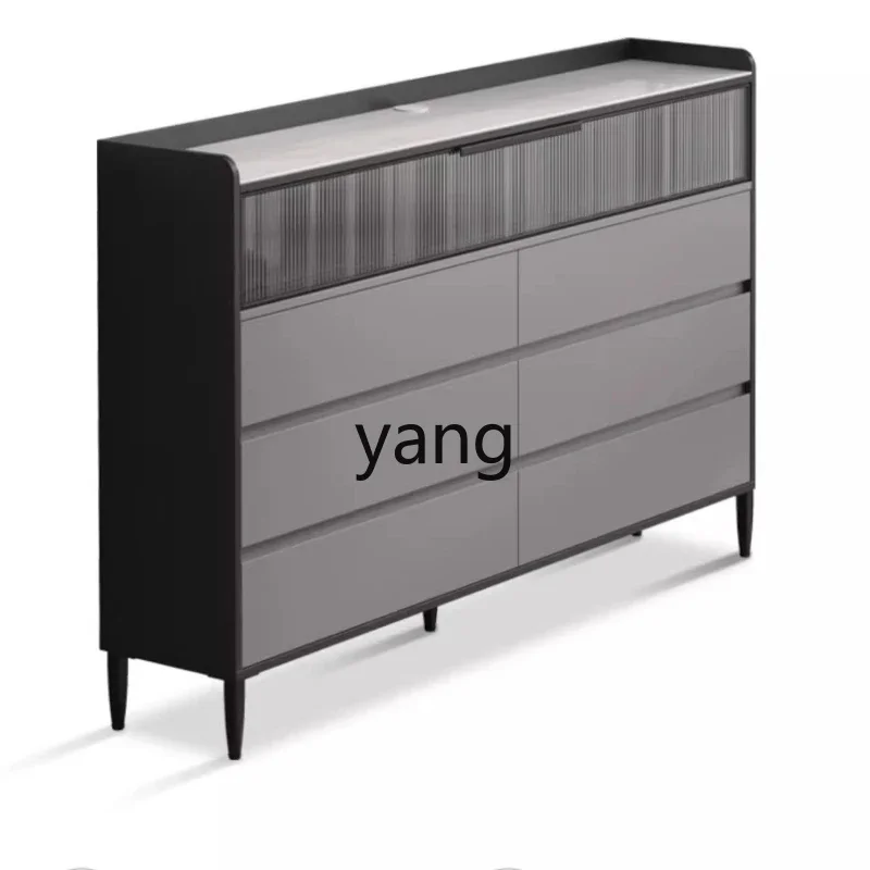 

Lmm simple modern bedside light luxury rock slab ultra-thin eight-chest cabinet storage