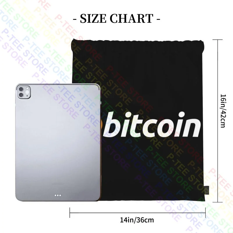 Bitcoin Drawstring Bags Gym Bag School Shoe Bag Storage Bag Clothes Backpacks