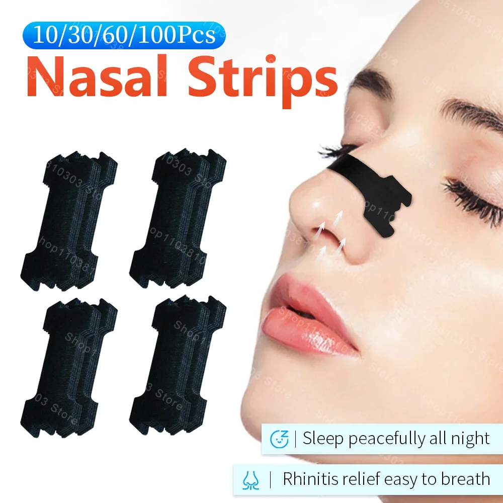 10/30/100Pcs Nasal Strips Easy Breath Nose Strip Better Sleeping Non-Invasive Anti Snoring Strips for Adult Child Snoring Aid