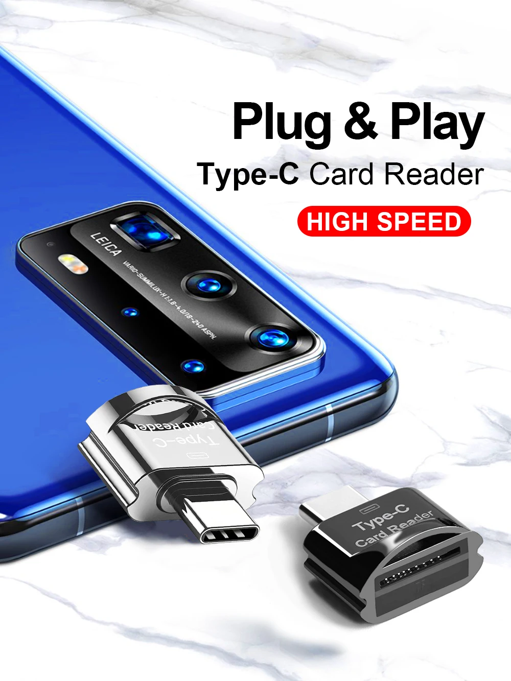 Elough OTG To TF Card Reader Type C Micro SD Card Adapter For Poco Samsung Huawei Realme Xiaomi PC Laptop Flash Drive OTG Reader