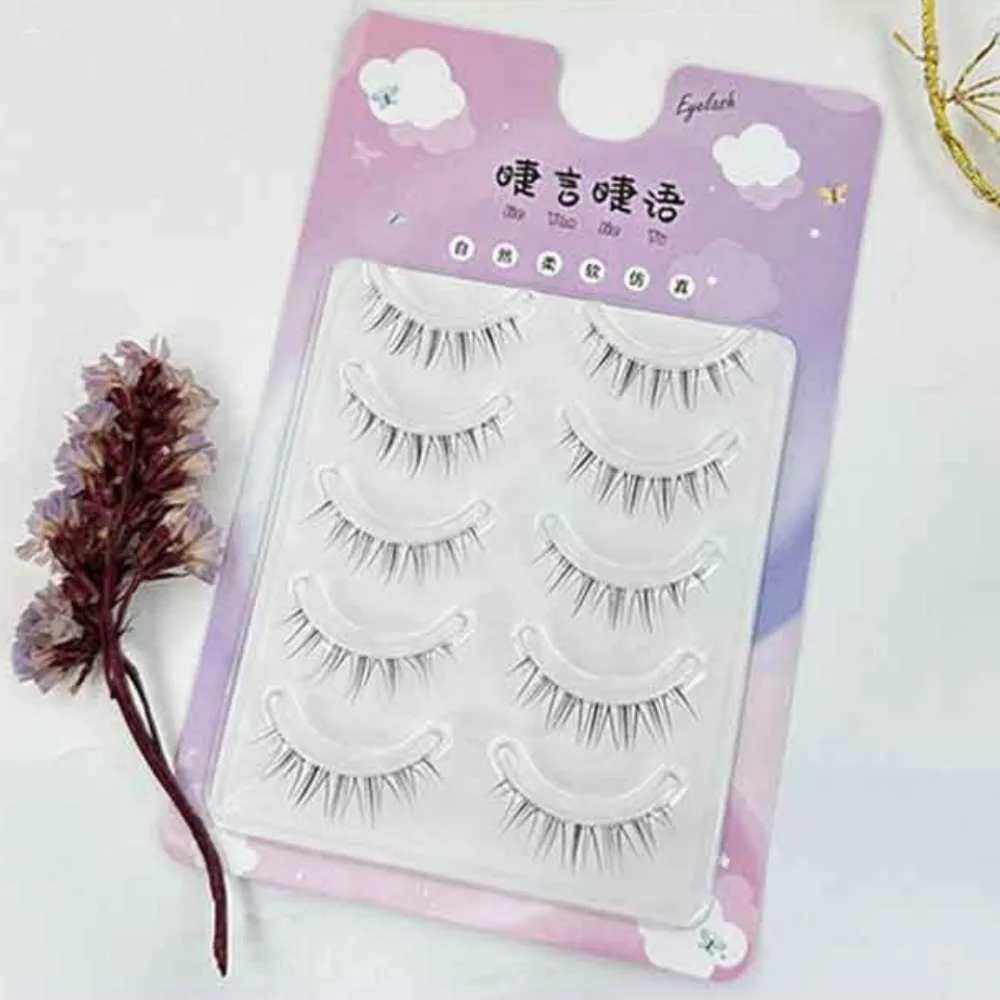 Sweet Wispy Full Clusters ขนตาปลอม DIY Curling Eyelashes Extension ยาวนาน Fluffy Full Strip Lashes ผู้หญิง