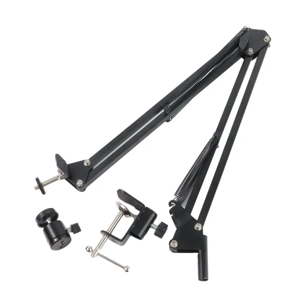 Webcam Stand Desktop Mount Holder Adjustable Desk Clamp Suspension Boom Scissor Arm Camera Bracket For Ring Light Live Webcam