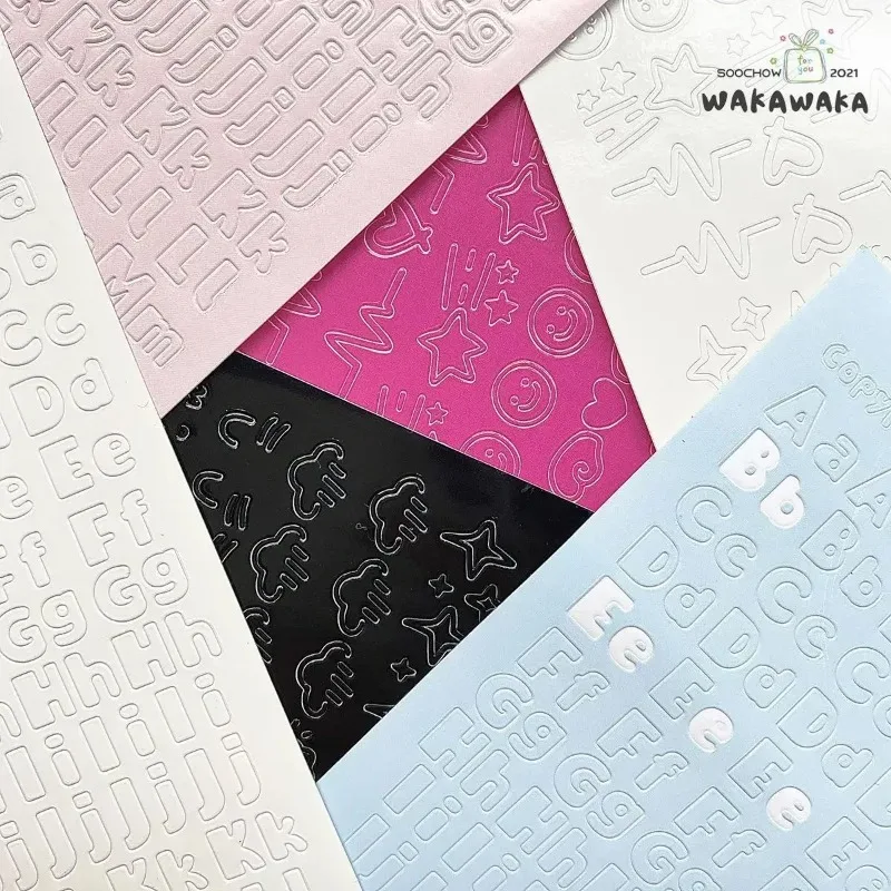3Pcs Cute Candy Color 26 English Letters Mini Stickers Mobile Phone Case CCD DIY Deco Scrapbook Journal Notebook Spell Stickers