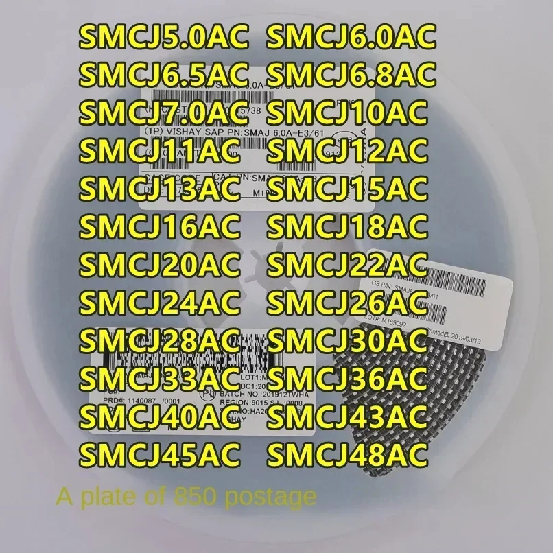 SMCJ 5CA 6CA 6.5CA 6.8CA 7.5CA 10CA 11 12 1315 16 18 20 22 24 26 28 30 33 36 40 48 60 CA Whole order 850 pcs Evaluation board