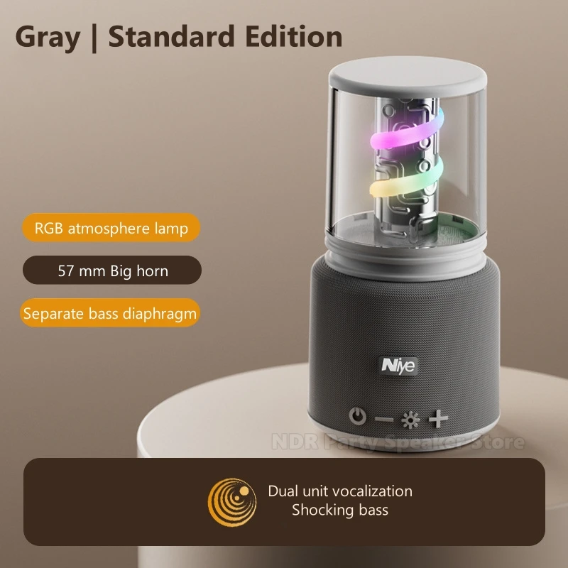 2024 สไตล์ใหม่แบบพกพาแฟชั่นลําโพงบลูทูธขนาดเล็ก RGB สีสันไร้สาย USB TF AUX เสียง Caixa De Som Para Pc