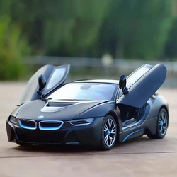 1:24 BMW I8 Supercar alloy car model Diecasts & Toy Vehicles Collect gifts Non-remote control type transport toy