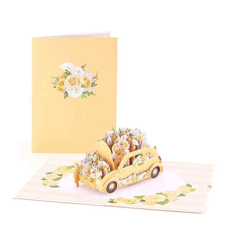 Beautiful Flowers Caravan Greeting Card Anniversary Greetings Card Valentines Day Gifts For Wife Couples Girlfriend Confess Love