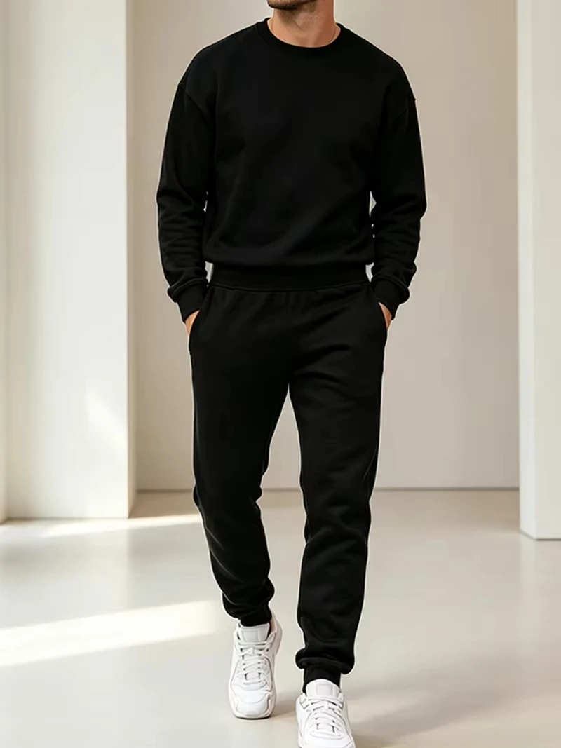 2026 Men's Tracksuit Casual Sweatshirt Sweatpants 2 Pcs Set Outdoors Sports Jogging Man Clothing Single Mix and Match Tops Pants