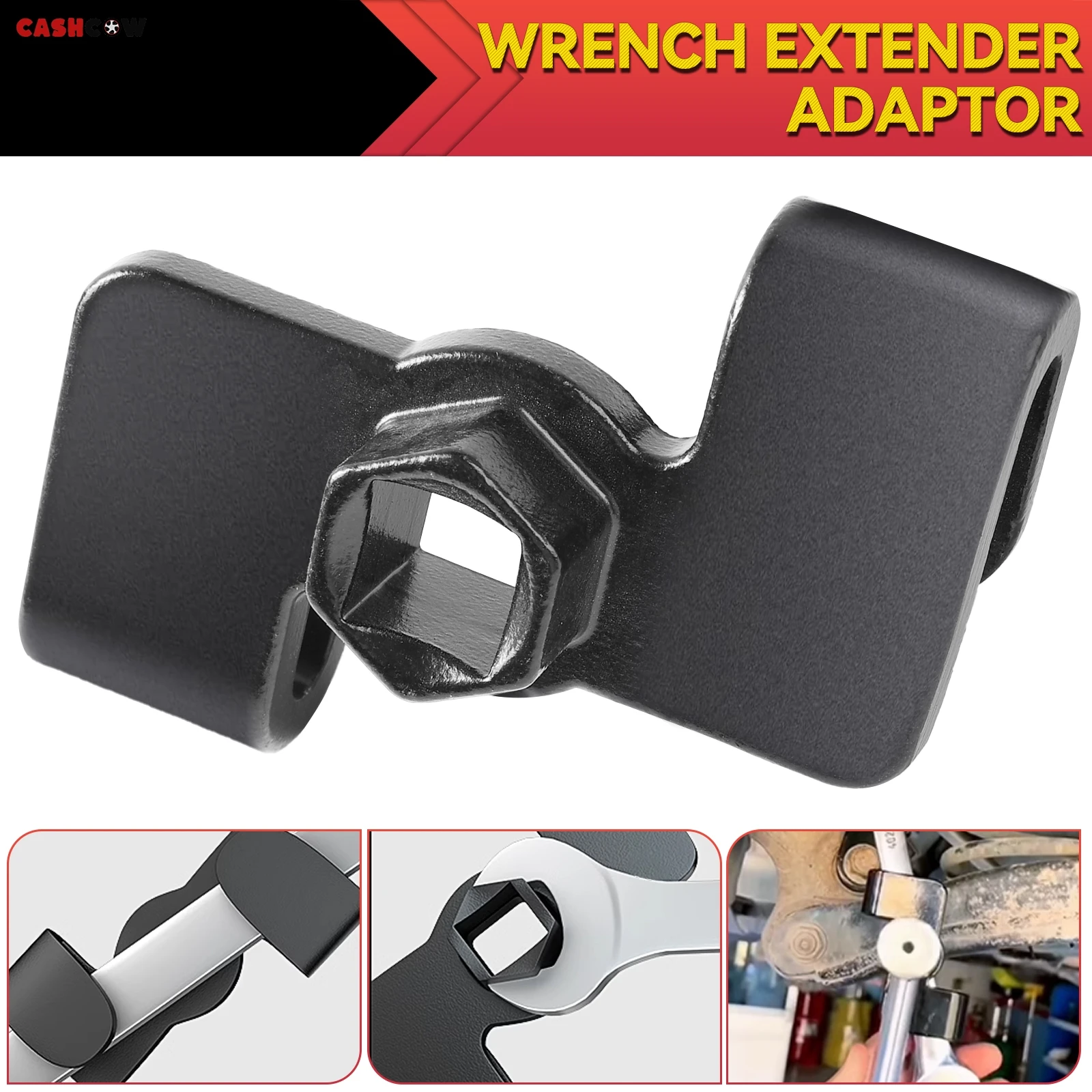 Wrench Extender Adaptor Universal Wrench Extension Tool Sturdy 1/2 Inch Breaker Bar Wrench Extender Mechanics Tool for 21 mm Hex