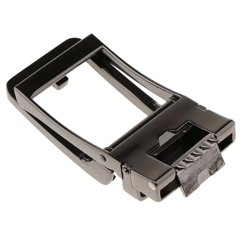 Men Casual Retro Alloy Rectangular Ratchet Belt Automatic Slide Buckle Auto Lock