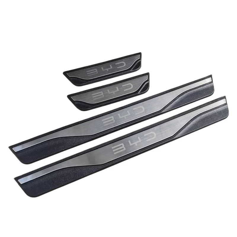 4Pcs/Lot ABS Stainless Steel For 2020-2023 BYD ATTO3 Door Sill Pedal Welcome Scuff Plate Decoration Cover