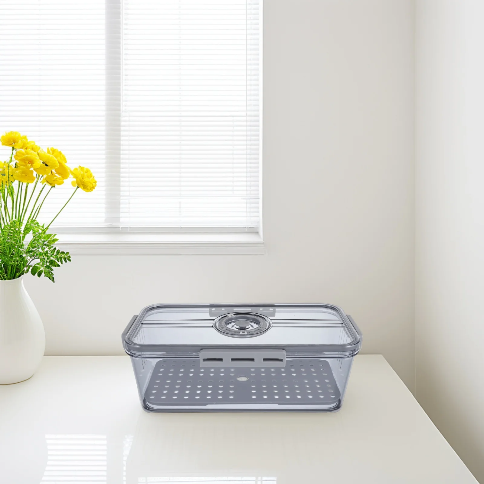 

Bread Storage Box Large Pet Vegetable ganizer Airtight Keeping Food Containers Transparent Moistureproof Timing