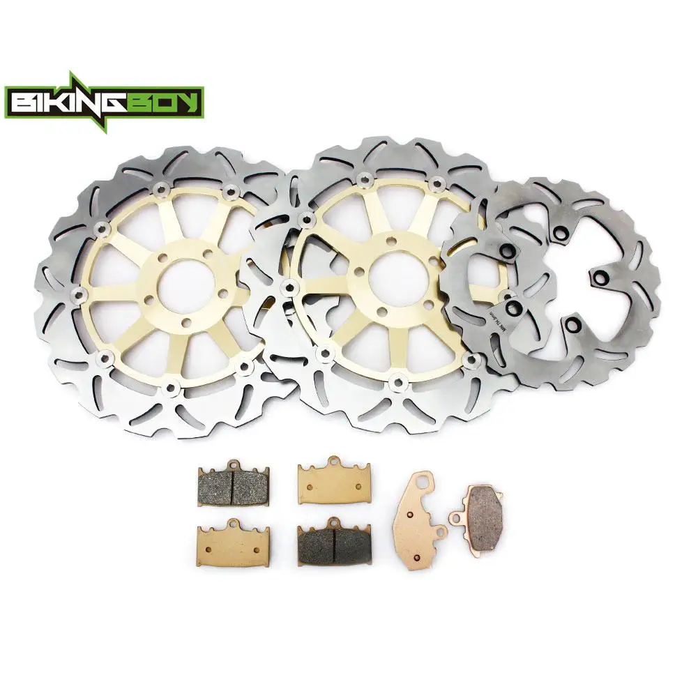 BIKINGBOY For Kawasaki Ninja ZX9R 94 95 96 97 98 99 00 01 02 03 Front Rear Brake Discs Rotors Disks Pads ZX-9R ZX9-R ZX 900 Set