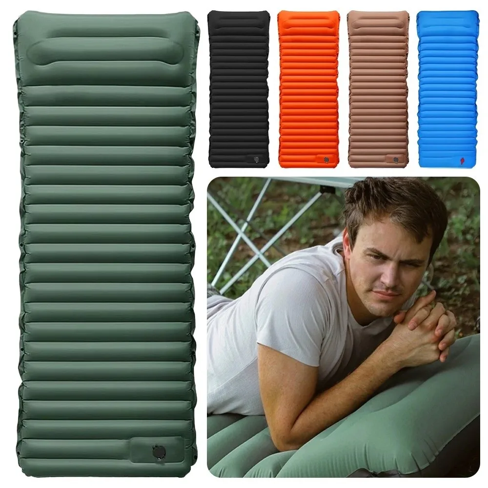 

Утолщенный самонадувающийся коврик для сна, ультралегкий походный матрас со встроенным насосом, самонадувающийся воздушный матрас для кемпинга