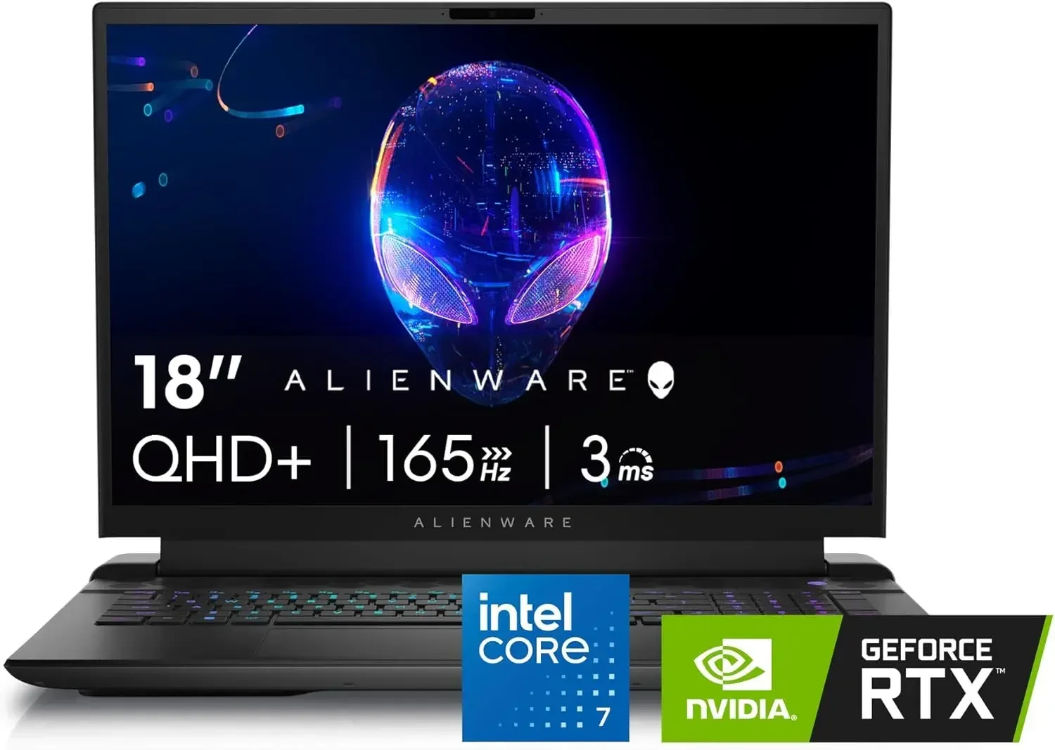

BUY DIRECT Alienware M18 Gaming Laptop - 18-inch QHD+ 165Hz 3ms Display, Intel Core i7-14700HX, 16GB DDR5 RAM, 1TB SSD, NVIDIA G