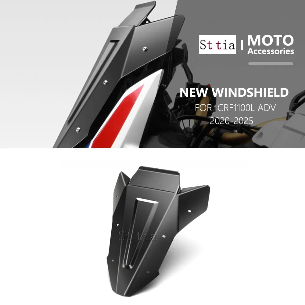 الزجاج الأمامي منحرف الرياح الزجاج الأمامي لهوندا CRF1100 L 2020-2023 ملحقات الدراجة النارية 2024 2025