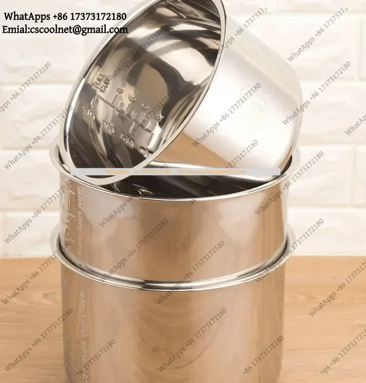 k06 6L Pressure Cooker Inner Pot Stainless Steel Liner Rice Cooker Replacement Bowl Kitchen Cookware Accessories